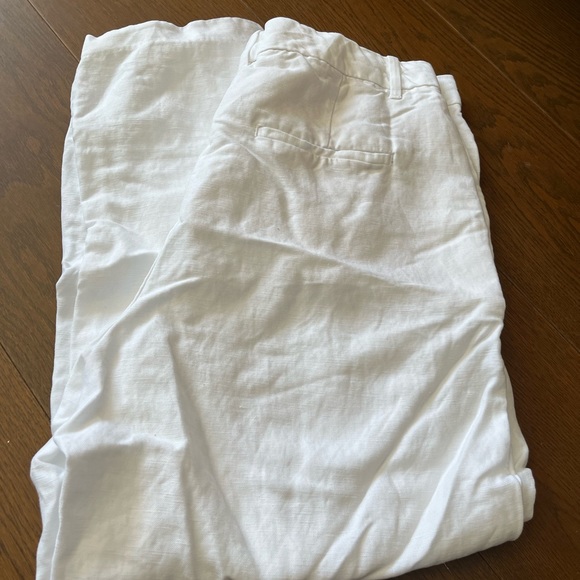 Aritzia Wilfred Carrot Linen Pant Size 14 White - Picture 2 of 4